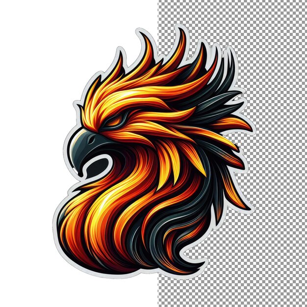 Fiery rebirth majestic phoenix sticker