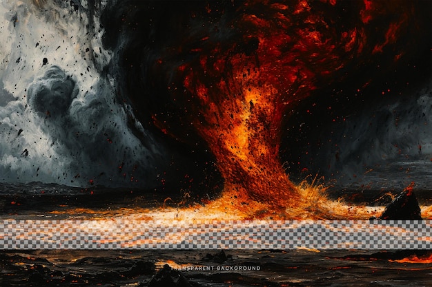 fiery sparks dynamic fire eruption