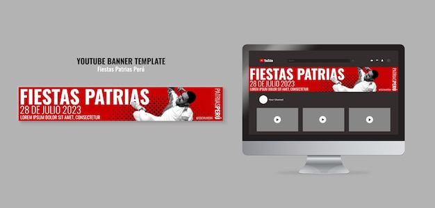 Fiestas patrias peru 축하 유튜브 배너