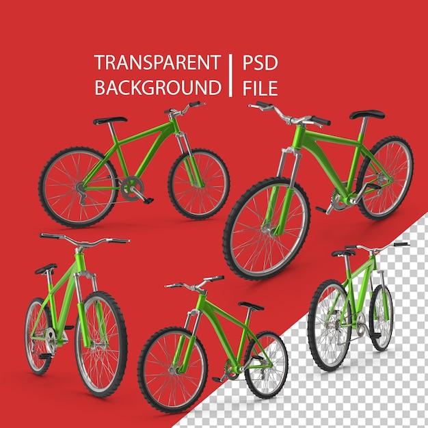 PSD fiets groen png