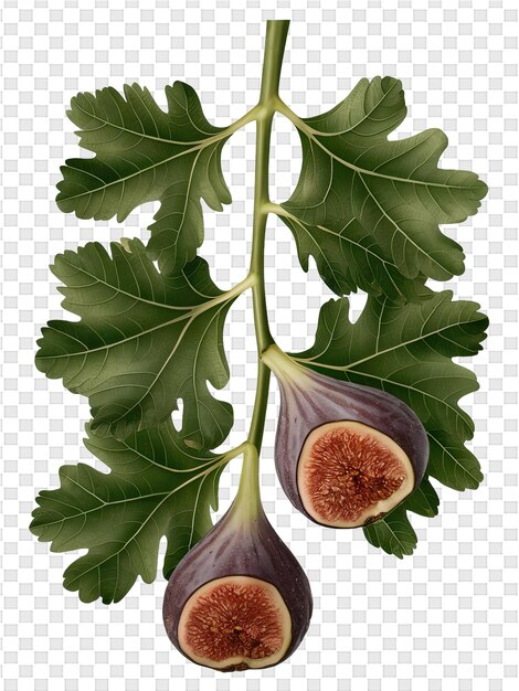 PSD a fig with a leaf that says figs on it