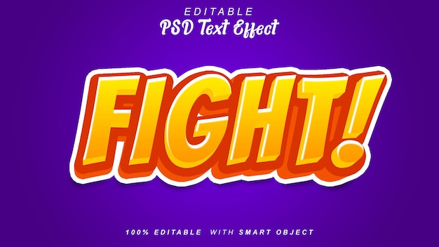 Fight 3d style text effect