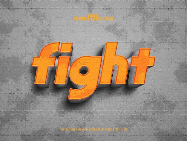 Fight fully editable premium text effect