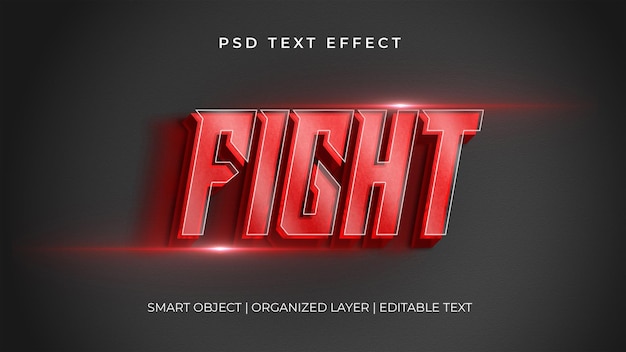 PSD fight text effect