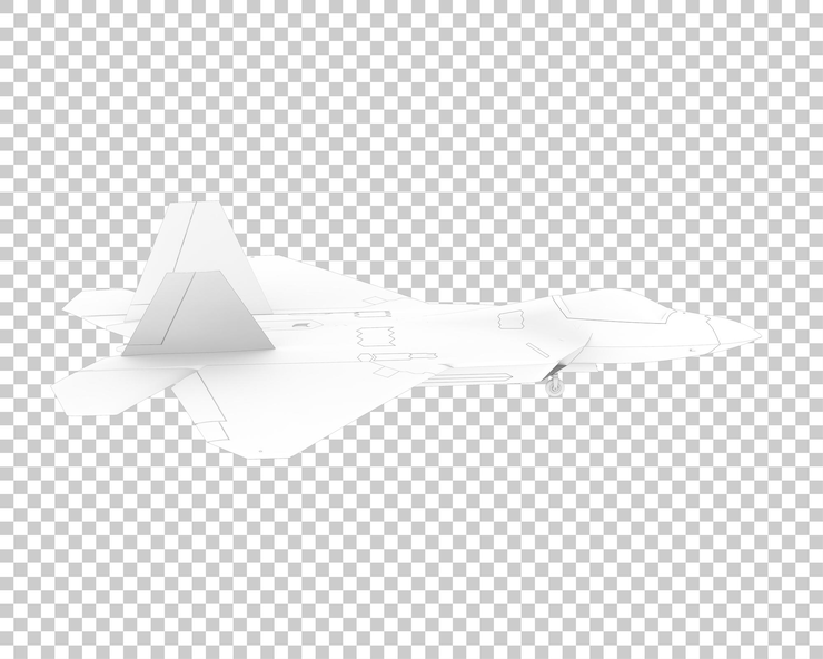 PSD fighter aircraft isolated on transparent background 3d rendering illustration