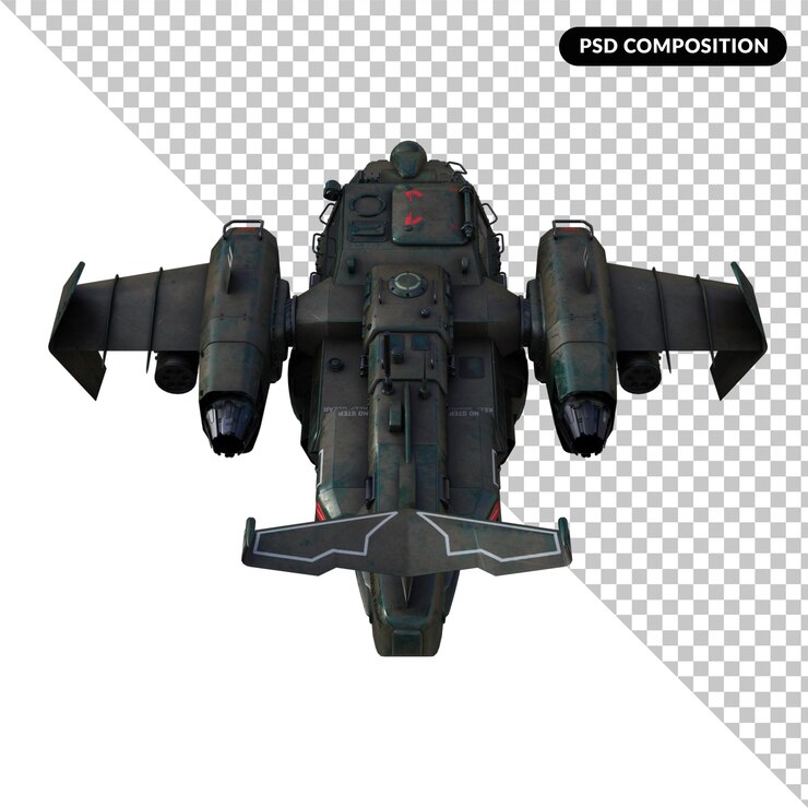 PSD fighter jet aircraft isolated 3d