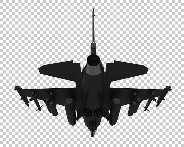 PSD fighter jet isolated on background 3d rendering illustration