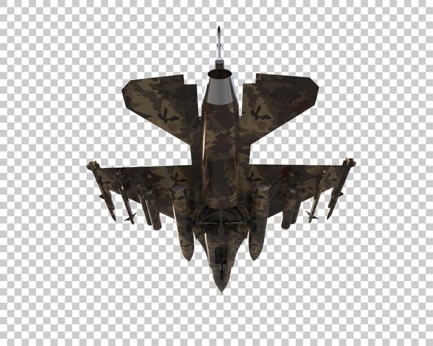 PSD fighter jet isolated on background 3d rendering illustration