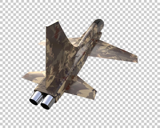 PSD jet da combattimento isolato sullo sfondo illustrazione di rendering 3d