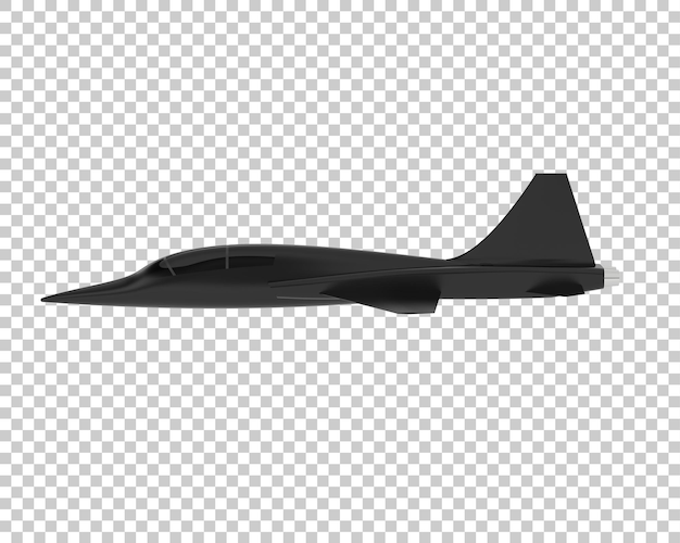 PSD fighter jet isolated on background 3d rendering illustration