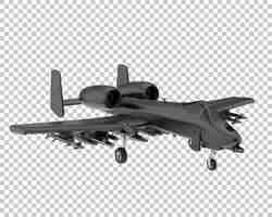 PSD fighter jet isolated on transparent background 3d rendering illustration
