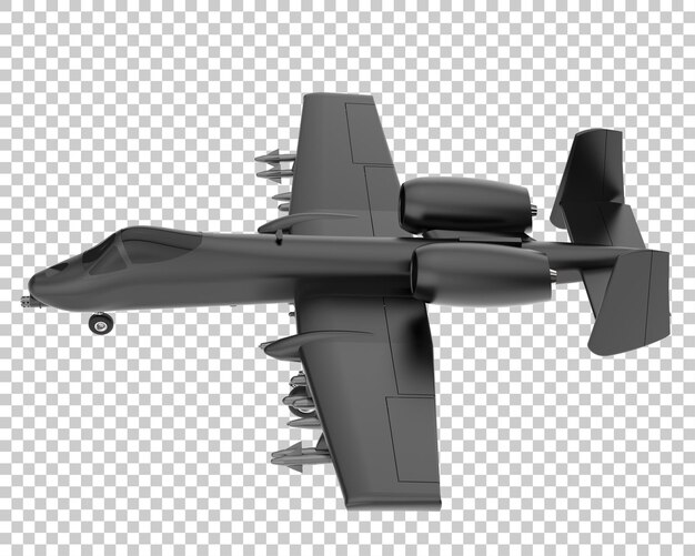 เครื่องบินขับไล่ไอพ่นแยกจากพื้นหลังโปร่งใส ภาพเรนเดอร์ 3 มิติ