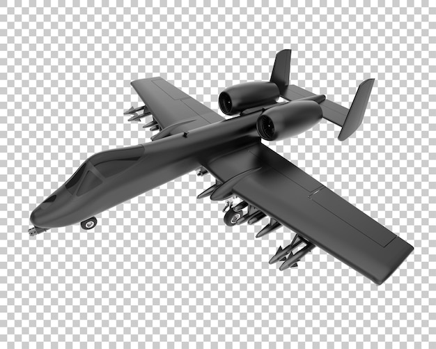 Jet da combattimento isolato su sfondo trasparente 3d rendering illustrazione