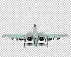 PSD fighter jet isolated on transparent background 3d rendering illustration