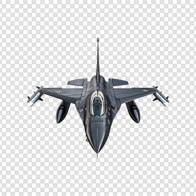 Fighter jet isolated on a transparent background