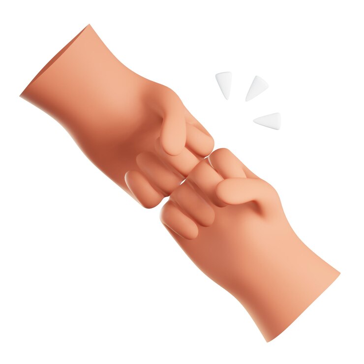 PSD fighting hand gesture arm finger