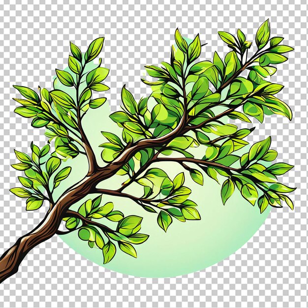 PSD figure flock of flying birds on tree branch