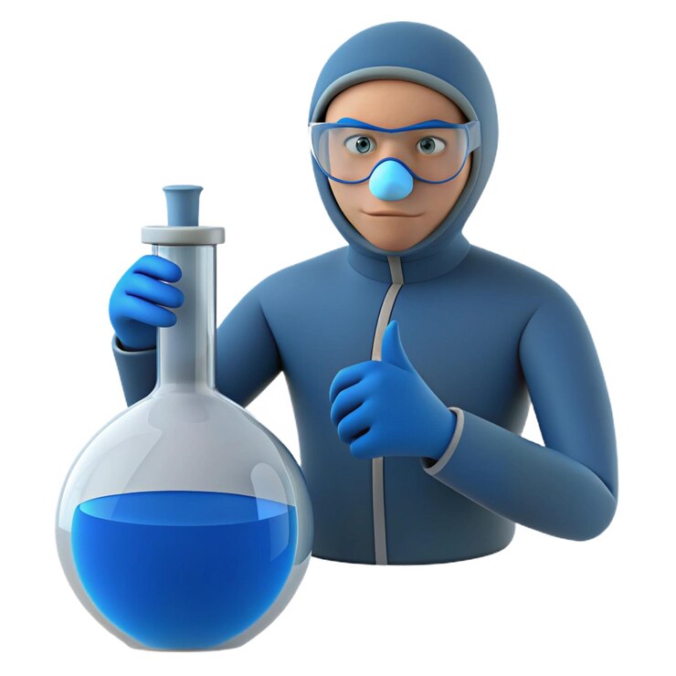 PSD a figurine of a blue figure with a blue beak and glasses