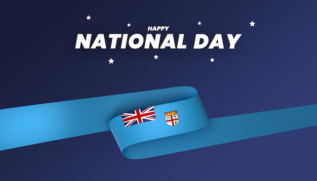 PSD 피지 국기 요소 디자인 국가 독립 날 배너 psd