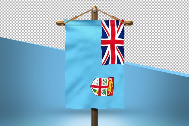 PSD fiji hang flag design background