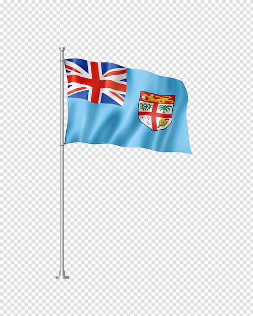 Fijian flag isolated on white