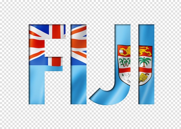 PSD fijian flag text font