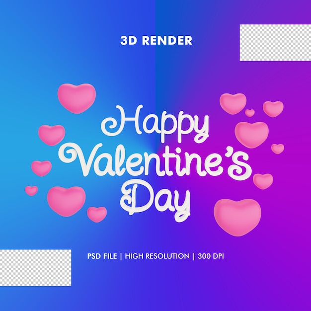 Fijne Valentijnsdag met 3D-harten