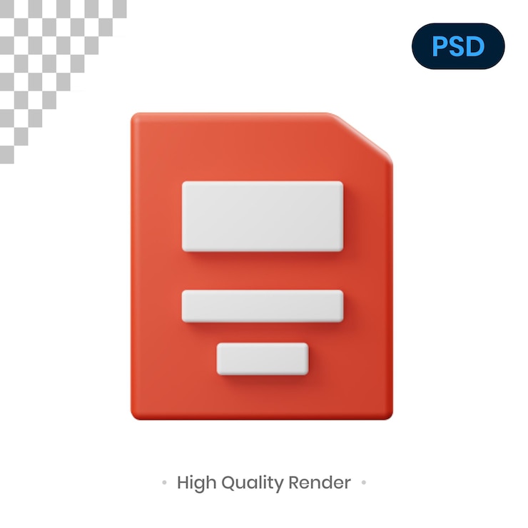 PSD file 3d render illustration premium psd