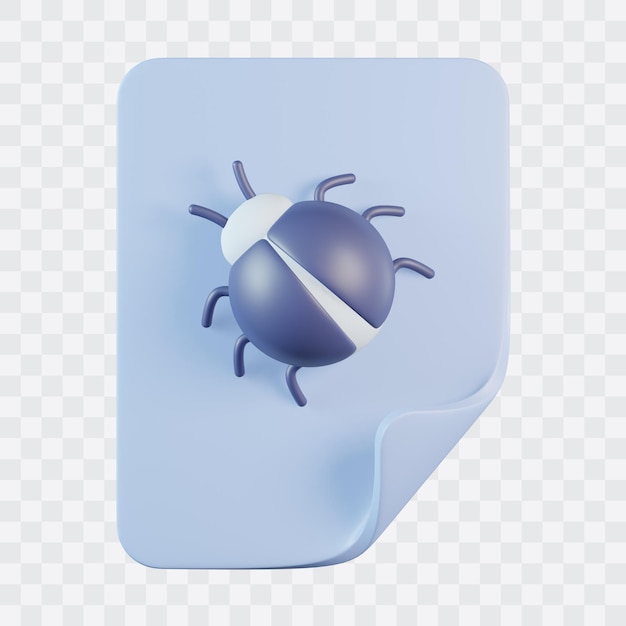 PSD file bug 3d icon