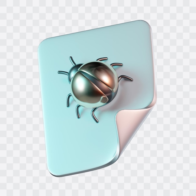 file bug malware 3d icon