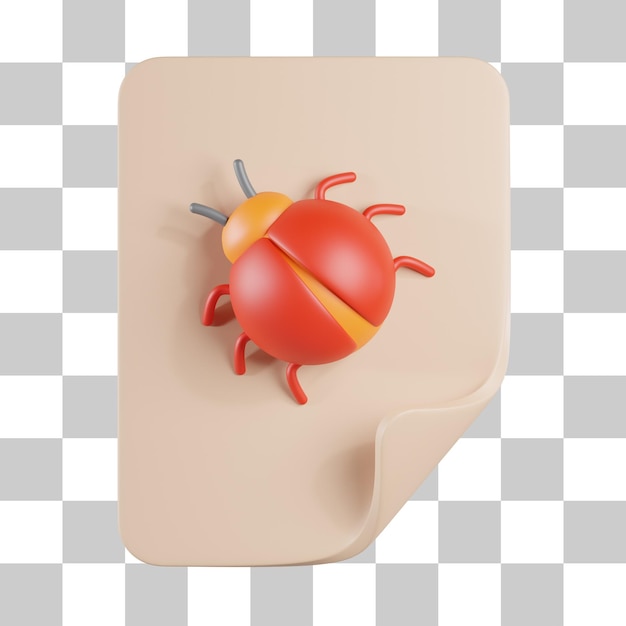 File bug malware 3d-pictogram