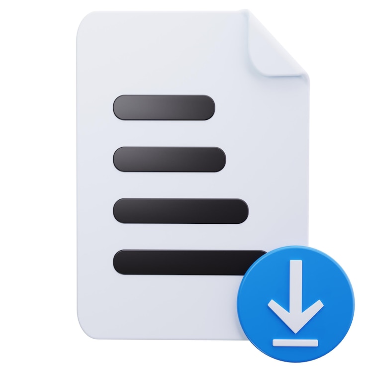 PSD file download icon a document with a download arrow