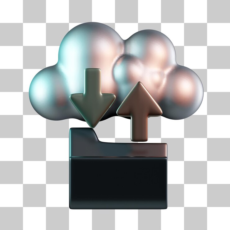PSD file download upload 3d icon