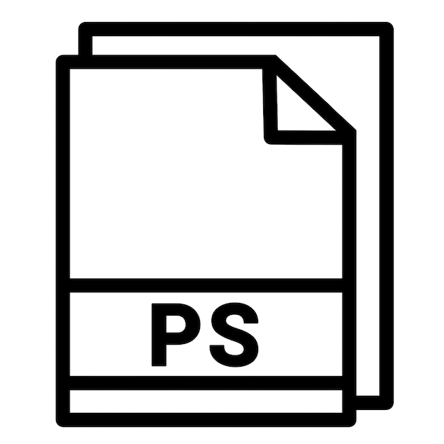 PSD file format ps icon vector design illustration