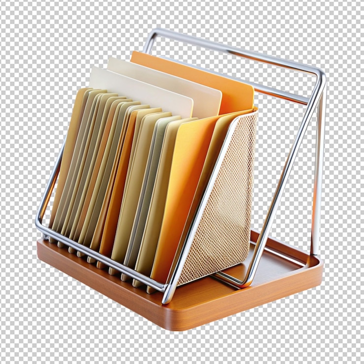PSD file holder on transparent background