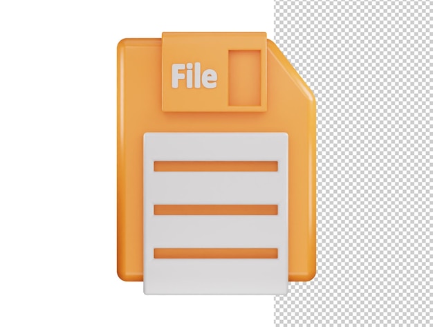 PSD file icon 3d rendering vector illustration