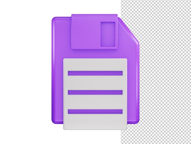 PSD file icon 3d rendering vector illustration