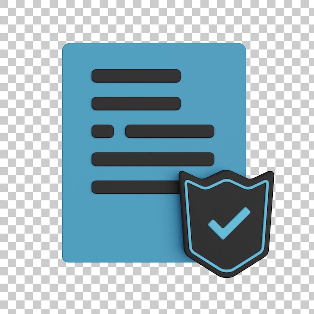 File protection 3d illustration