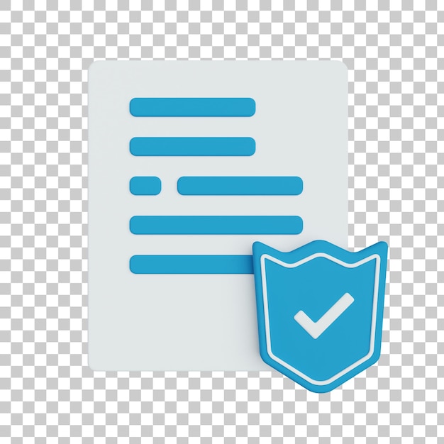 File protection 3d illustration