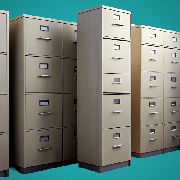 Filing cabinet isolated on transparent background