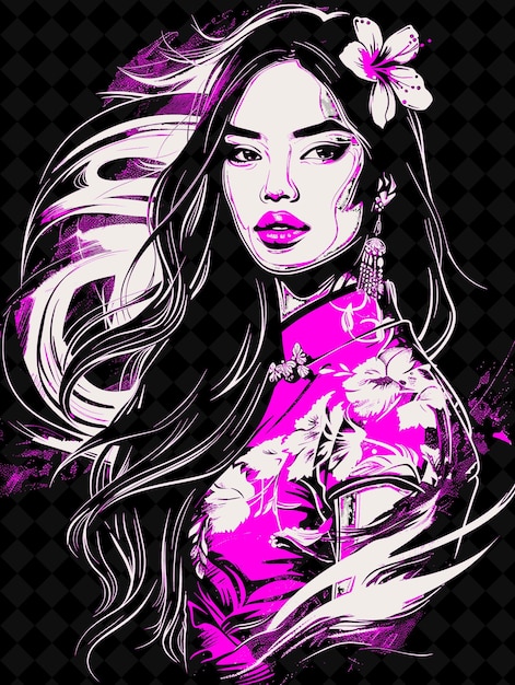 PSD filipino woman portrait wearing a traditional barot saya dre vivid color design png collections