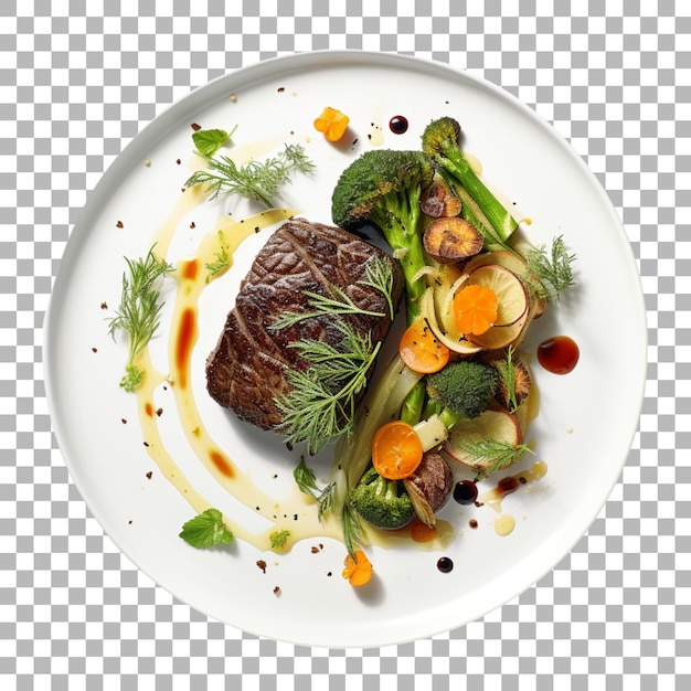 PSD fillet steak on transparent background