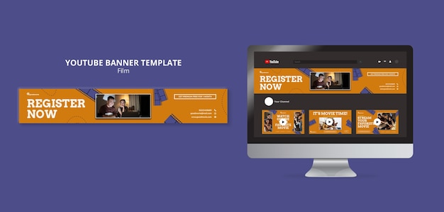 Film and cinema youtube banner template