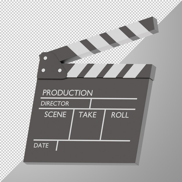 Film Clapperboard 3D Render Ilustracja