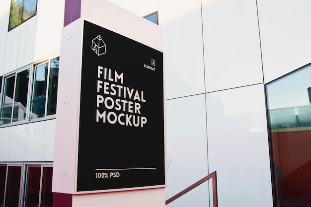 Mock-up del manifesto del festival cinematografico Psd Premium