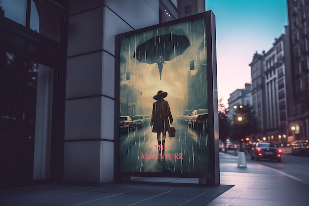 PSD mockup di poster di un festival cinematografico