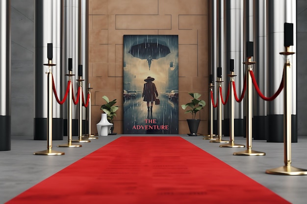 PSD mockup di poster di un festival cinematografico