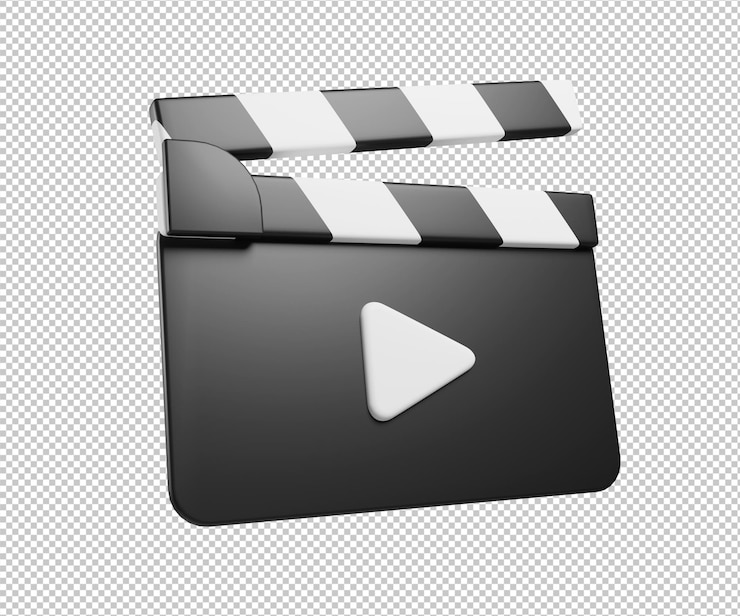 PSD film ikona kino renderowania 3d ilustracja