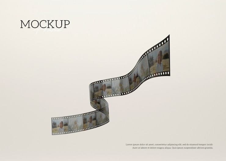 PSD film mock-up ontwerp voor retro camera