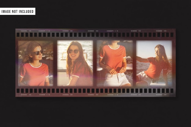 film strip image effect mockup